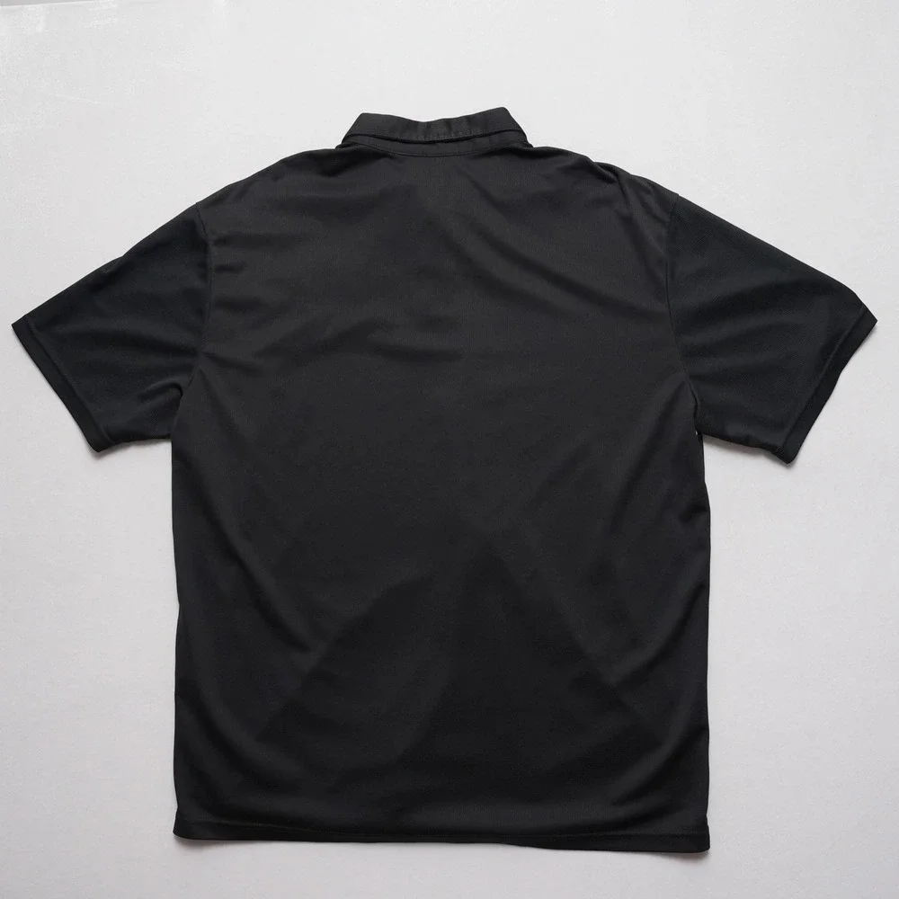 Nike Dri-FIT Mens XL Black Polo Pacific Football Embroidered Athletic Shirt